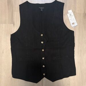 NWT Tribal black Button-Up Vest